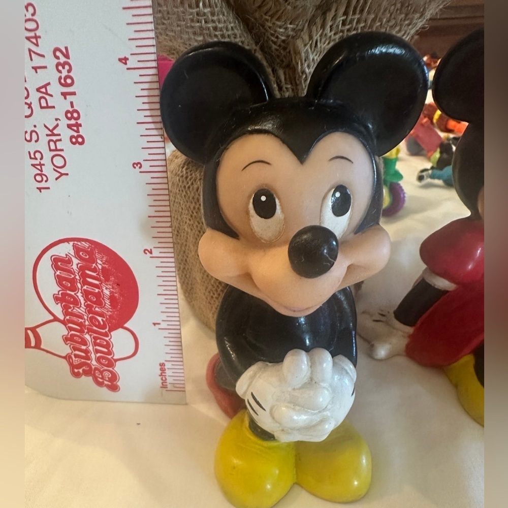 Disney Rare Vintage Mickey and Minnie Mouse 4" Rubber Character Squeaky … - Picture 2 of 6
